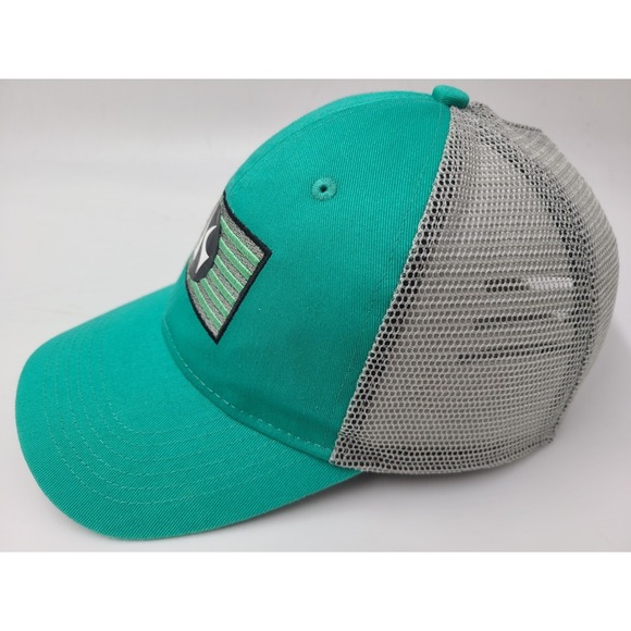 Women Killik American Flag Mesh Trucker Snapback Hat Cap Outdoors Hike Teal Gray - Picture 5 of 11